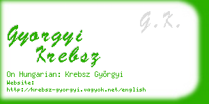 gyorgyi krebsz business card