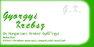 gyorgyi krebsz business card